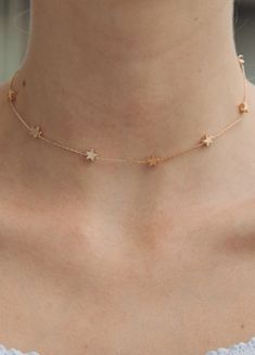 Star Necklaces, Thick Gold Chain, Bracelet Rings, Real Diamond Necklace, Star Charm Necklace, Choker Jewelry, Stars Moon, Coin Pendant Necklace, Accessories Silver