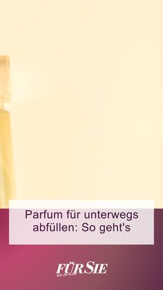 Ihr Lieblingsparfum können Sie auch unterwegs immer dabei haben. Das Abfüllen ist ganz einfach.