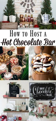 Warm up with these cute ideas on how to set up a hot chocolate bar this winterIncludes ideas for toppings and links to recipe and printables. Hot Chocolate Bar Party, Christmas Hot Chocolate Bar, Cocoa Party, Hot Chocolate Bar, Chocolate Party, Christmas Hot Chocolate, Hot Coco, Ideas Food