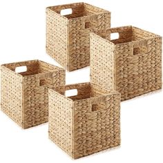 Storage cubes: Our water hyacinth folding storage cube baskets. Each cube measures 10.5" W x 10.5" D x 10.5" H and is designed to fit most cube storage shelving units and cubby organizers. Cube Baskets, Cube Shelving Unit, Laundry Pantry, Collapsible Storage Cubes, Cubby Organizer, Handwoven Baskets, Laundry Basket Organization, Pantry Shelves, Bedroom Laundry