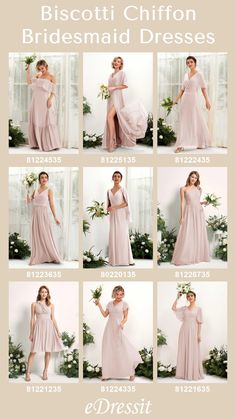 bridesmaid dresses in different styles and colors