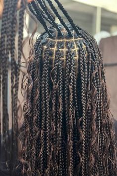 Braids With Some Hair Out, Dark Brown Braids With Curls, Colorful Braids Hairstyles, Long Hair Braids Styles, Braids Ideas For Long Hair, Kids Styles Hair Black Braids, Different Types Of Braids For Black Hair, Long Braid Ideas, New Trending Braids Hairstyles