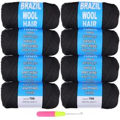 PRICES MAY VARY. Hair Material:100%High quality low temperature synthetic fiber.the product has the characteristics of easy installation, durable, not easy to tangle, very light texture, very soft, low maintenance cost. Hair characteristics:Brazilian Wool Hair 70g/Roll can be cut at will So it’s more convenient for you to do create the length you want. Advantage：The Brazilian yarn wool hair is affordable price reusableto save timeeasy use easy lightweight Smoothly to Blends With Human Hair looks Havana Twist Hairstyles, Hair Yarn, Black Brazilian, Havana Twist, Jumbo Braids, Senegalese Twist, African Braids, Wig Accessories, Faux Locs