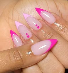 August Nails Almond, Natural Pink Nails With Design, Fun French Tips Almond, Do It Yourself Nails, Pink Tip Nails, Vacation Nails, Acrylic Nails Coffin Short