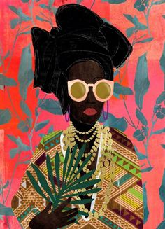 Modern Turban Woman Wall Art By: Nikki Chu | Available at Great Big Canvas Nikki Chu, African Wall Art, Black Art Painting, Hur Man Målar, Wow Art, African American Art, Women Art, Big Canvas Art, Figure Painting