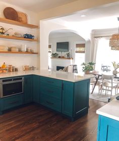 the kitchen is clean and ready for us to use in its new owner's home