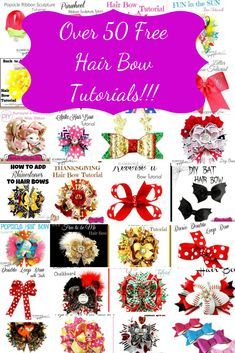 over 50 free hair bow templates