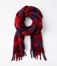 In a dreamy, blankety length ready to drape, twist, wrap, or knot, this plaid scarf is a cozy outfit transformer. 15" x 82".,Imported:Imported,Fabrication:100% Polyester,Garment Care:Machine Washable Loft Plaid Blanket Scarf Red Currant Women's by Loft Size Regular - One Size Red Currant Women's Scarves, Fashion, Accessories, 100%, Polyester, Machine, Washable Red Currant, Plaid Blanket Scarf, Plaid Blanket, Cozy Outfit, Cold Weather Accessories, Blanket Scarf, Plaid Scarf, Womens Scarves, Effortless Style