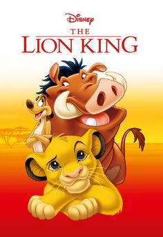 the lion king poster from disney's animated movie