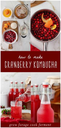 cranberry kombucha recipe with oranges and berries