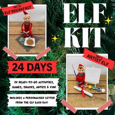 an advertisement for the elf kit is shown