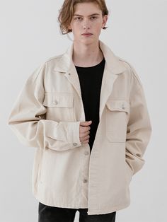 Editor's NotesV2’s trucker jacket features washed cotton fabric and chest flap pockets.- Button closure- Long sleeves- Comfortable fit- Washed cotton fabric- Chest flap pockets with buttonsMeasurements(in.)One Size- Shoulder: 24.4in.- Chest: 26.8in.- Armhole: 11.4in.- Sleeve: 25.6in.- Length: 28.0in.*Model Info: 6’ Bust 34’’ Waist 27’’ Hips 35’’ Shoes KR275mmComposition & Care- 100% Cotton- Dry clean recommendedDesigner- by V2 Collared Cotton Outerwear With Button Closure, Utility Denim Jacket With Buttoned Pockets For Winter, Winter Utility Denim Jacket With Buttoned Pockets, Winter Button-up Denim Jacket With Multiple Pockets, Winter Cotton Shacket With Pockets, Button-up Streetwear Outerwear With Multiple Pockets, Cotton Streetwear Outerwear With Buttoned Pockets, Button-up Outerwear With Multiple Pockets For Streetwear, Everyday Button-up Outerwear With Flap Pockets