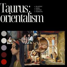 the cover of taurus's orientalism, featuring images of women in art