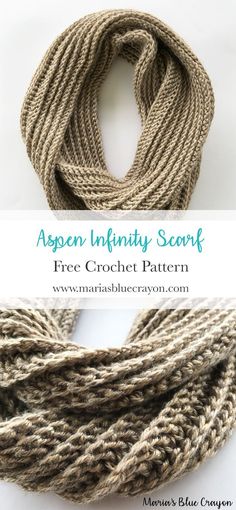 an image of a scarf with text overlay that says, free crochet pattern