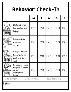 the behavior check in worksheet for students to practice their numbers and counting skills