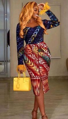 Ankara Two Piece, Ankara Blouse, Ankara Clothing, Dress Ankara, Dresses African, African Styles, Dress African, African Print Dress