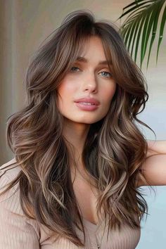 25 Gorgeous Mushroom Brown Hair Colors Ideas Best Brown Hair For Brown Eyes, Long Natural Wedding Hair, Brunette Haircut Medium Long Layers, 2024 Brunette Hair Cuts, Things To Do With Brown Hair, Best Hair Color For Hazel Eyes Brunettes, Brunette Haircuts Long, Haircut Brunette Long, Dimensional Color Brunette