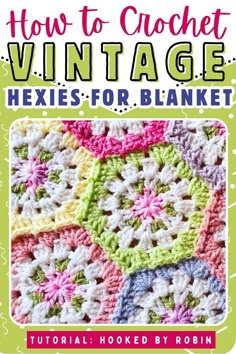 Hexagon Projects, Crochet Hexagon Blanket, Crochet Star Stitch, Crochet Colorful, Crochet Afghan Patterns Free, Crochet Hexagon, Crochet Fingerless Gloves, Crochet Vintage