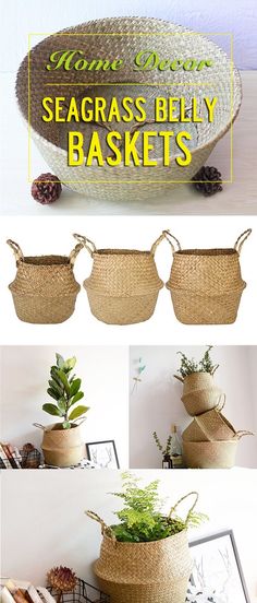 seagrass belly baskets are the perfect place to store your favorite items and keep them fresh