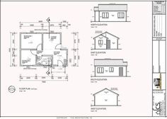 an architectural drawing shows the floor plan for a home