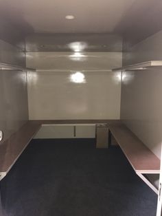 an empty storage room with no one inside or outside the space in front of it