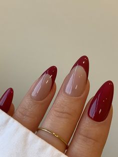 Classy Acrylic, Casual Nails, Red Nail, Classy Nails