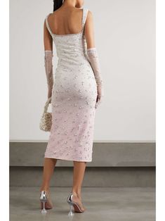 CLIO PEPPIATT Embellished stretch-tulle midi dress Clio Peppiatt Wedding Dress, Clio Peppiatt Dress Bridal, Clio Peppiatt Bridal, Clio Peppiatt, Midi Dresss, Tulle Midi Dress, Bridal Bachelorette Party, Wedding Clothing, Purple Mini Dresses