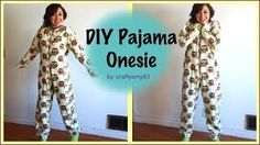 two pictures of a woman in pajamas with the words diy pajama onesie