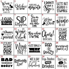 wine sayings and phrases to use in the kitchen, dining room or living room