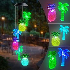 PRICES MAY VARY. 🍍The lovely pineapple and coconut are combined into a solar wind chime, which gives people a cool feeling and a strong summer style. If you love summer, you can keep the last coolness of summer. Seeing pineapple and coconut can make you think of the feeling of the sea. It can also bring you colorful lighting enjoyment, why not buy one? Enjoy with your family and friends! 🏝It is also a fun and cute gift! When you are worried about what gift to give, please choose it. It is beau Pineapple Lights, Solar Wind Chimes, Hanging Solar Lights, Gardening Gifts, Study Decor, Tree Floor Lamp, Gifts Mom, Pineapple Coconut, Solar Wind