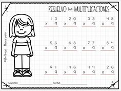 a printable worksheet with the words ressolvo de multiplicaciones