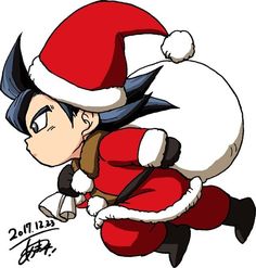 an image of a cartoon character wearing a santa hat