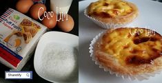 two pictures side by side, one with cheese and the other with eggs