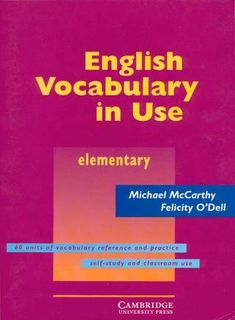 an english book with the title's title in red and yellow, which reads elementary dictionary