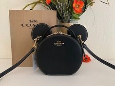 Great shopping ideas for NWT Coach CM194 Disney X Coach Mickey Mouse Ear Bag Smooth Leather Black Multi, Fashion Women's Bags Handbags Coach Mickey Mouse, Mickey Mouse Purse, Disney Kitchen Decor, Mickey Mouse Bag, Coach Disney, Handbag Essentials, Disney Bag, Mickey Mouse Ears, Luxury Purses