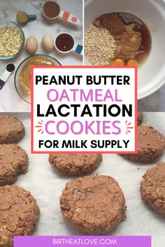 Love these lactation cookies! If you are looking for an EASY lactation cookie recipe, with simple ingredients, you have to try this lactation recipe for a breastfeeding snack. These peanut butter oatmeal lactation cookies only require 1 bowl and just a few breastfeeding pantry staples. You'll love this lactation cookies recipe for boosting milk supply. Dairy free, soy free and gluten free breastfeeding recipe! #breastfeeding Oatmeal Cookies For Breastfeeding, Lactation Recipes Smoothie