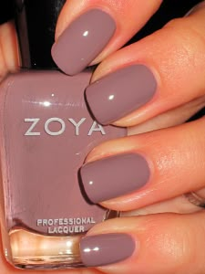 Zoya "Jana"- Available right now at ULTA as part of Smoke and Mirrors. In the store this looked like a true mauve but on the nails, it came across as a very deep smoky charcoal with a mauve/plum undertone. Mauve Nails, Makeup Nails Designs, Purple Nail Polish, Zoya Nail, Manicure Gel, Zoya Nail Polish, Purple Nail, Shellac Nails, My Nails