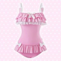 Kawaii Summer Outfits, Bubblegum Coquette, Kawaii Clothes Outfits, Cutecore Clothes, Kawaii Lingerie, Aesthetic Ropa, Kawaii Kei, Kawaii Pajamas, Kawaii Swimsuit