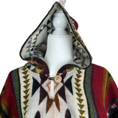 Stay cozy and fashionable this season with our fall apparel, perfect for layering over any outfit. Don't miss out on the must-have item of the season - the alpaca poncho! - Very soft and warm- Large and long perfect for the coldest wintertime- Lightweight cape- Comfortable shawl- With fringes and geometric patterns - Made of alpaca wool and acrylicMeasurements: Length from shoulder to bottom: 39 inches + 1 inch fringesWidth from left to right: 48 inchesCare instructions:- Hand wash in cold water Casual Alpaca Poncho For Winter, Cozy One Size Poncho With Long Sleeves, Cozy Long Sleeve Poncho One Size, Cozy One Size Long Sleeve Poncho, Cozy Brown Hooded Poncho, Bohemian Hooded Alpaca Poncho, Casual Alpaca Poncho For Fall, Cozy Alpaca Poncho For Winter, Bohemian Alpaca Outerwear For Fall