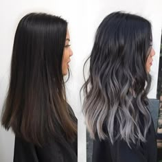 Balayage Hair Grey, Gray Highlights, Thick Wavy Hair, Brown Hair Balayage, Brown Balayage, Ash Gray, Trendy Hair Color, Grey Hair Color