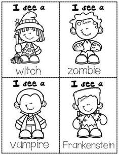 Book Vocabulary, Halloween Lesson Plans, Dulceros Halloween, Moldes Halloween, Halloween Lesson, New Vocabulary, Halloween Kindergarten, Fall Preschool Activities, Halloween Preschool