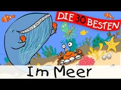 an image of a cartoon character with the words die 30 besten in meer