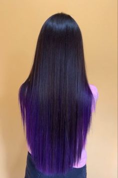 Hair Dye Tips, Purple Tips, Diy Hair Color, Hair Style Korea, Long Hair Color