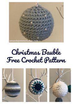 christmas bauble free crochet pattern