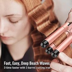 Buy now from Amazon

https://c8ke.com/Skincaretools


About this item
Make Waves Hair Faster: The beach wave curling iron boasts 3 extra-long barrels, designed to heat longer hair lengths evenly and faster to get tighter, deeper, longer-lasting beach waves.
Get 5 Types Of Gorgeous Curls: Customize your curls with hair waver 3 barrel and 4 curling wand to switch up your different hairstyles everyday, easy to use for beginners.
Achieve Salon-Grade Curls: The wand curling iron 30s instant heat up, get the salon-grade curls in the comfortable home, save time and money with the interchangeable curling wand set, enjoy the fun of DIY hairstyle with this crimper hair iron.
Worry No More About Hair Damage: Adjustable heat setting at 2 temperatures, the ceramic curling wand set create good curling Hair Waver, Curling Iron, Wand Curls