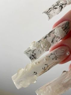 Asian Nails, Grunge Nails, Simple Acrylic Nails, Exotic Nails, Really Cute Nails, Crazy Nails, Unique Acrylic Nails, Nail Tattoo