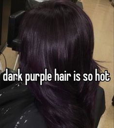 Dark Purple Curly Hair, Dark Purple Hair, Under Your Spell, Dye My Hair, Hair Dye Colors, Hair Inspo Color