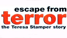 there is an advertisement for the terrace stamper story, and it says escape from terror