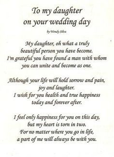 the poem to my son on your wedding day