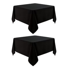 two black tablecloths on top of each other